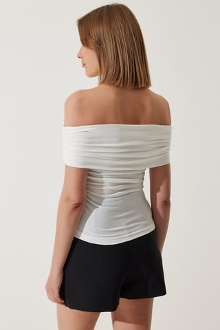 Top  cobalt - Blanc