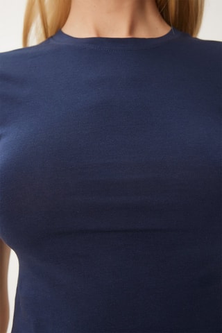 T-shirt cropped - Bleu