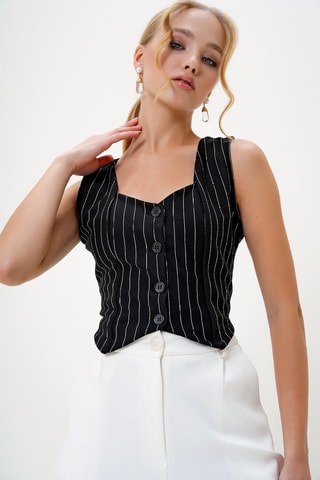 Gilet de costume - Blanc et noir