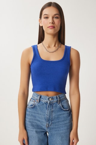 Crop top - Bleu