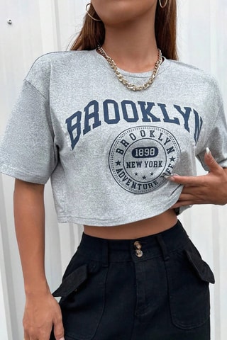 Crop top - Gris