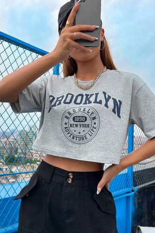 Crop top - Gris