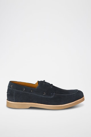 Chaussures bateau en cuir - Bleu marine - Harmont & Blaine