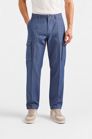 Pantalon cargo - Bleu - Harmont & Blaine
