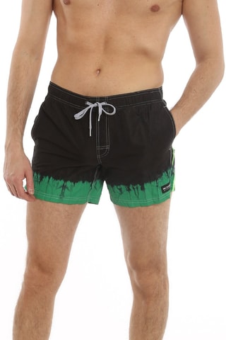 Short de bain - Noir et vert - Sundek