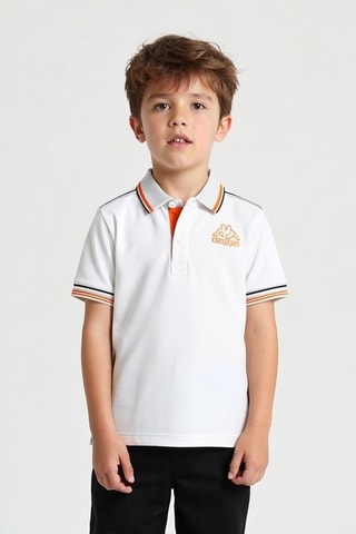 Polo - Blanc et orange