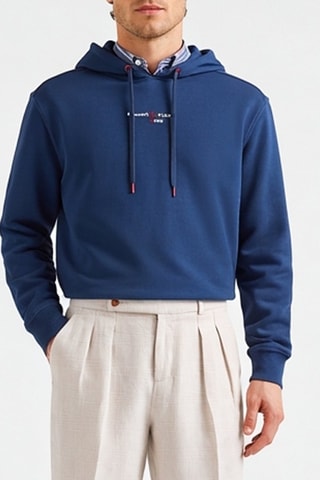 Sweat à capuche - Bleu - Harmont & Blaine