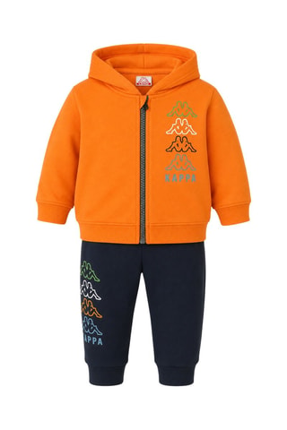 Sweat à capuche et jogging - Orange et bleu nuit