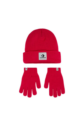 Bonnet et gants - Rouge