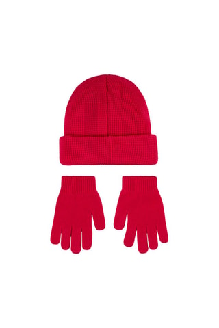 Bonnet et gants - Rouge