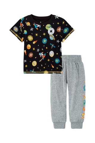 Tshirt et jogging - Noir, bleu et gris