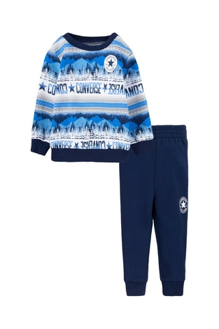 Sweat et jogging - Blanc, bleu et gris