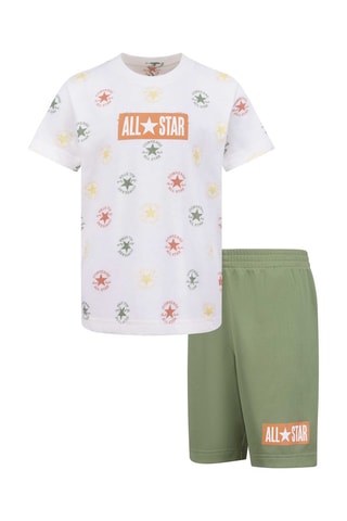 Tshirt et short - Blanc, vert et jaune