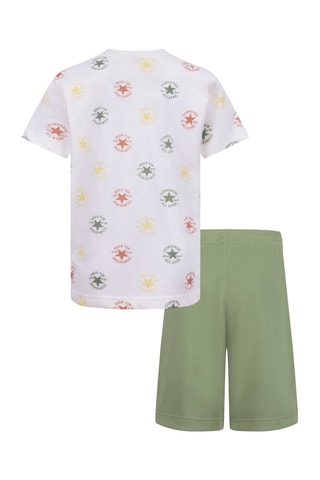 Tshirt et short - Blanc, vert et jaune