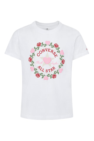 T-shirt à manches courtes Love me Lets Valentine - Blanc