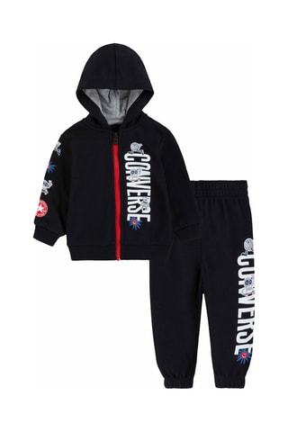 Sweat à capuche et jogging - Noir, bleu et gris