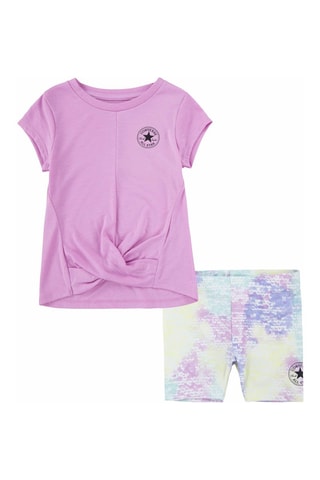 T-shirt et short - Blanc et rose