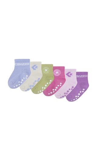 6 paires de chaussettes - Bleu, jaune et rose