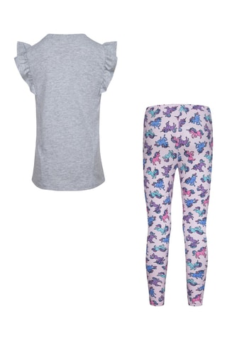 Tshirt et legging - Violet, rose et gris