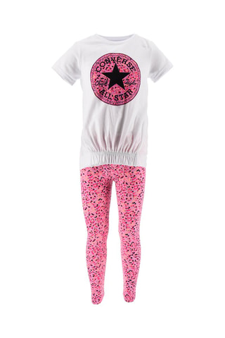 T-shirt à capuche et legging - Rose