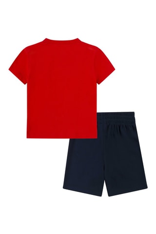 Tshirt et bermuda - Blanc, rouge et bleu