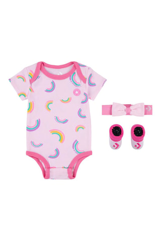 Ensemble 3 pièces - Bleu, violet et rose