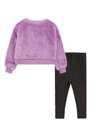 Sweat et legging - Noir, violet et rose