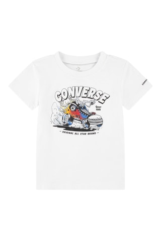 T-shirt - Blanc, noir et bleu