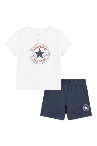 Tshirt et short - Blanc, rouge et bleu