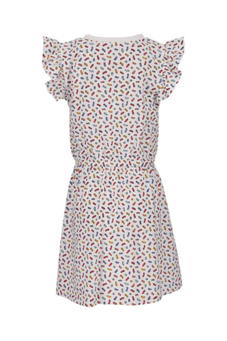 Robe - Beige et rouge