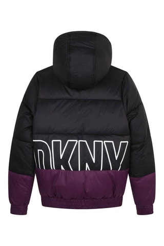 Anorak reversible con capucha - Violeta y negro - DKNY