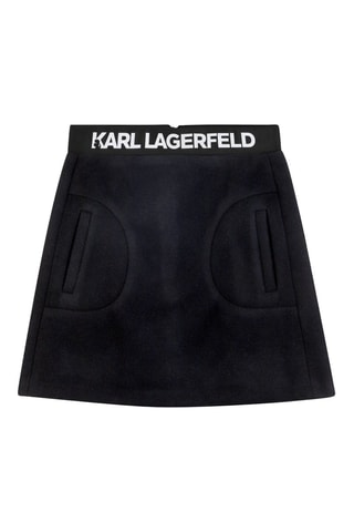 Falda de lana - Negro - Karl Lagerfeld