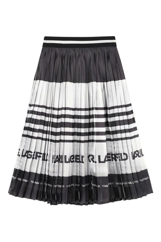 Falda plisada - Blanco - Karl Lagerfeld