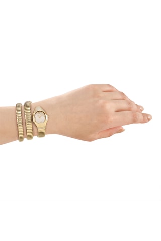 Montre à quartz en acier - Doré