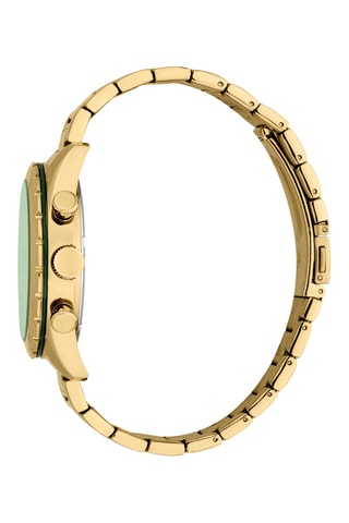 Montre à quartz en acier - Chronographe - Doré