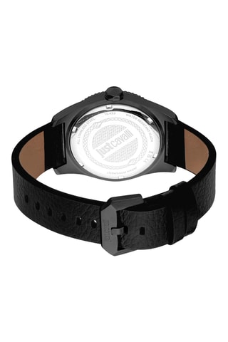 Montre à quartz en cuir - Noir