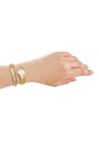 Montre à quartz en acier - Doré