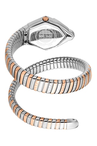 Montre à quartz en acier - Argenté et doré rose