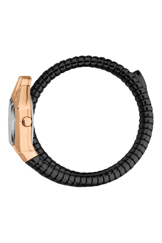 Montre à quartz en métal - Noir et doré