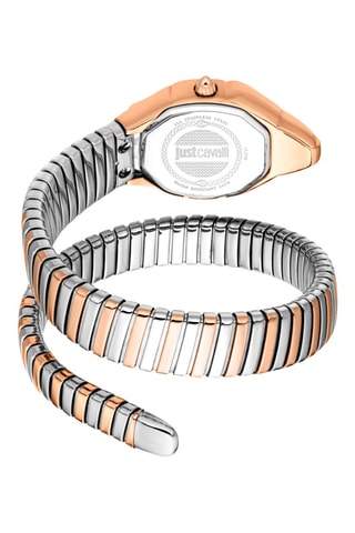 Montre à quartz en acier - Argenté et doré rose