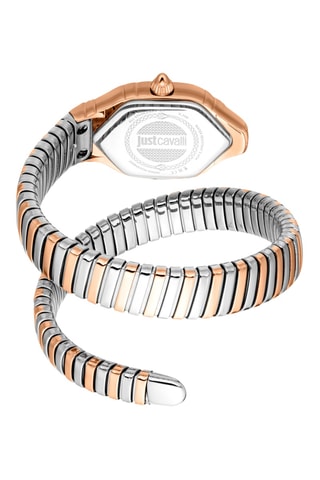Montre à quartz en acier - Argenté et doré rose