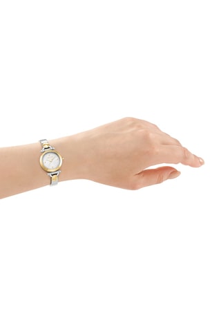 Montre à quartz en acier - Argenté et doré