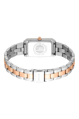 Montre à quartz en acier - Argenté et doré rose