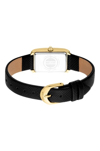 Montre à quartz en cuir - Noir et doré