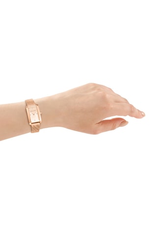 Montre à quartz en acier - Doré rose