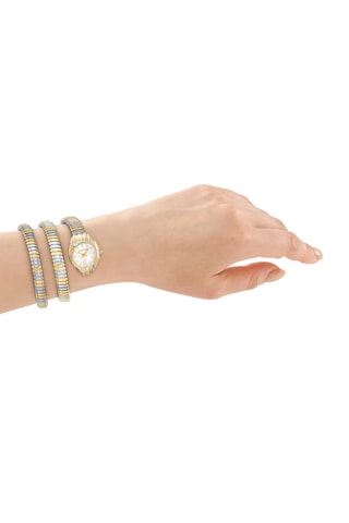 Montre à quartz en acier - Argenté et doré