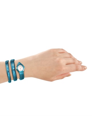 Montre à quartz en acier - Bleu