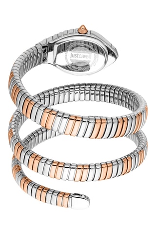 Montre à quartz en acier - Argenté et doré rose