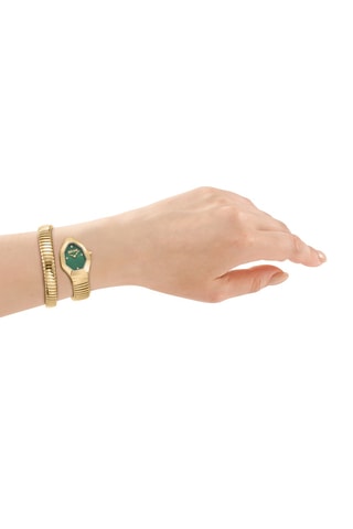Montre à quartz en acier - Doré