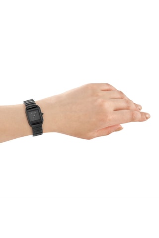 Montre à quartz en acier - Noir